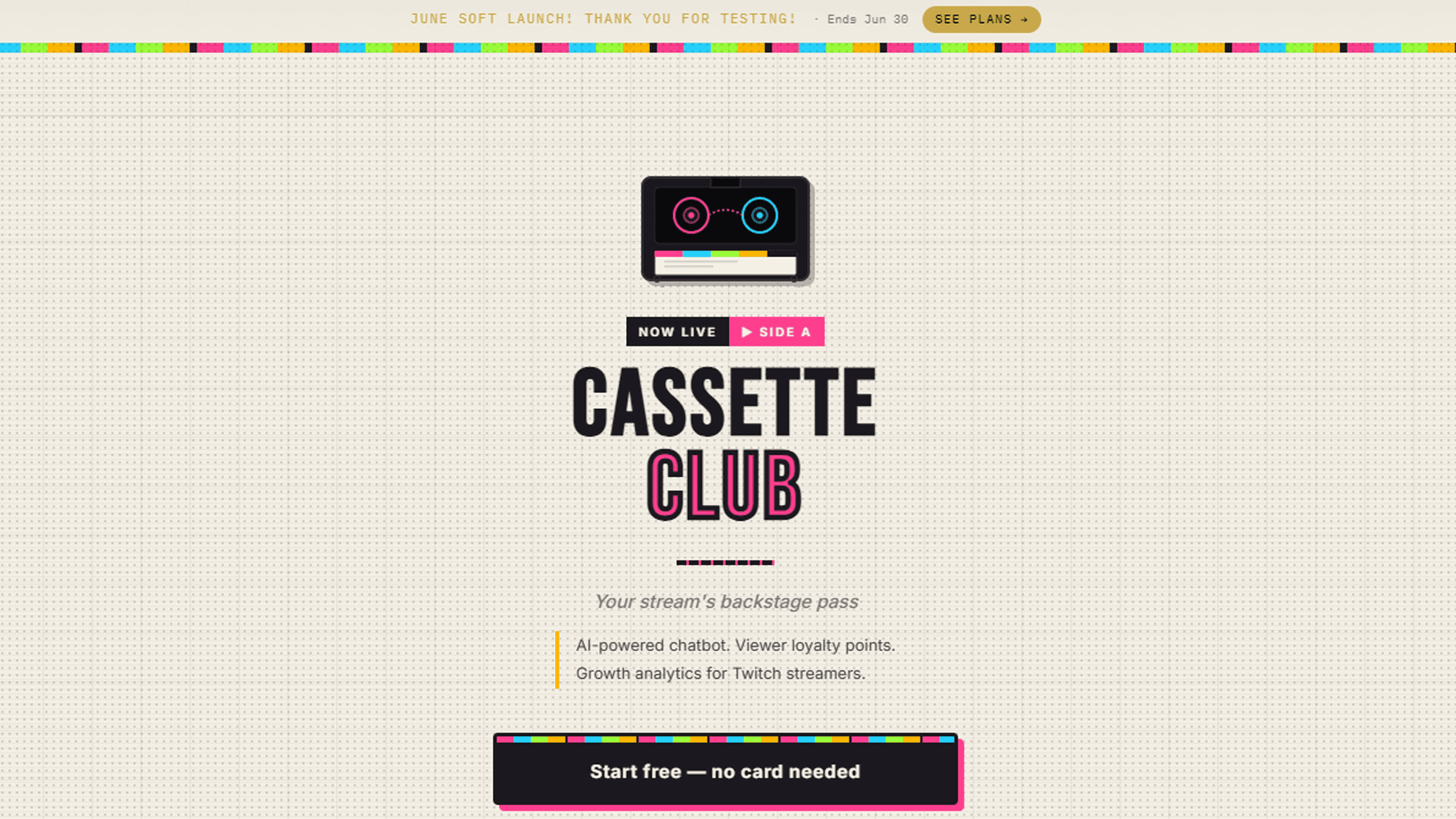 Cassette Club Bot